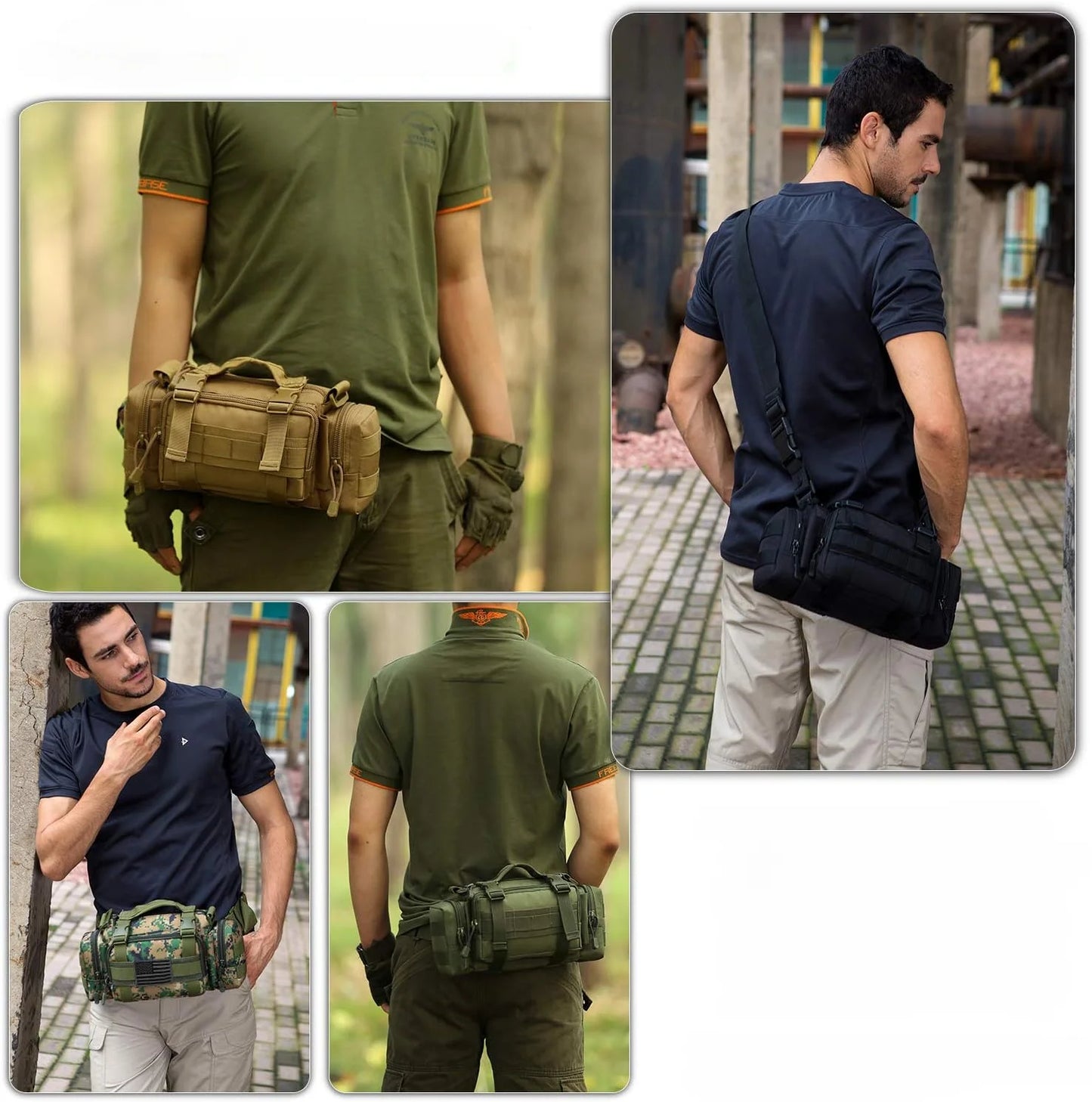 Sport Fanny Pack for Cycling Hunting Camping Outdoor Waist Bag Hip Belt MOLLE Sling Pouch EDC Camera Handlebar Tool Bags