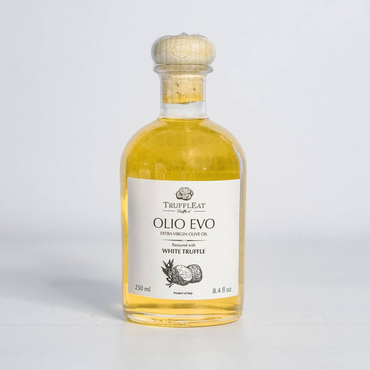 Extra virgin olive oil flavored with white truffle