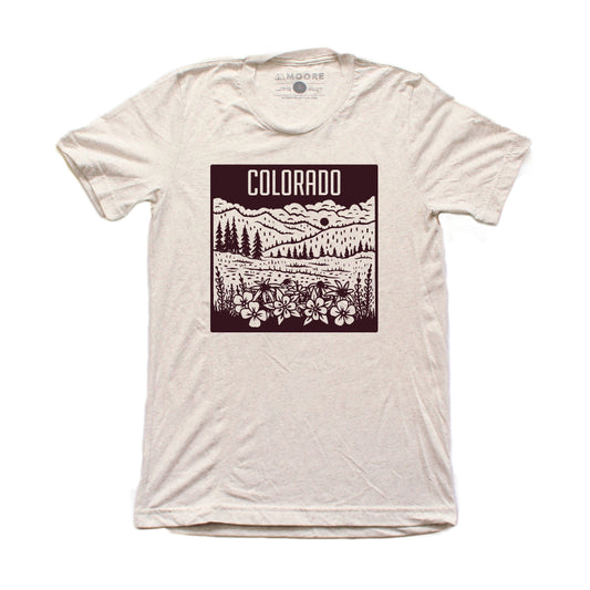 Colorado Mountain Tee-Oatmeal