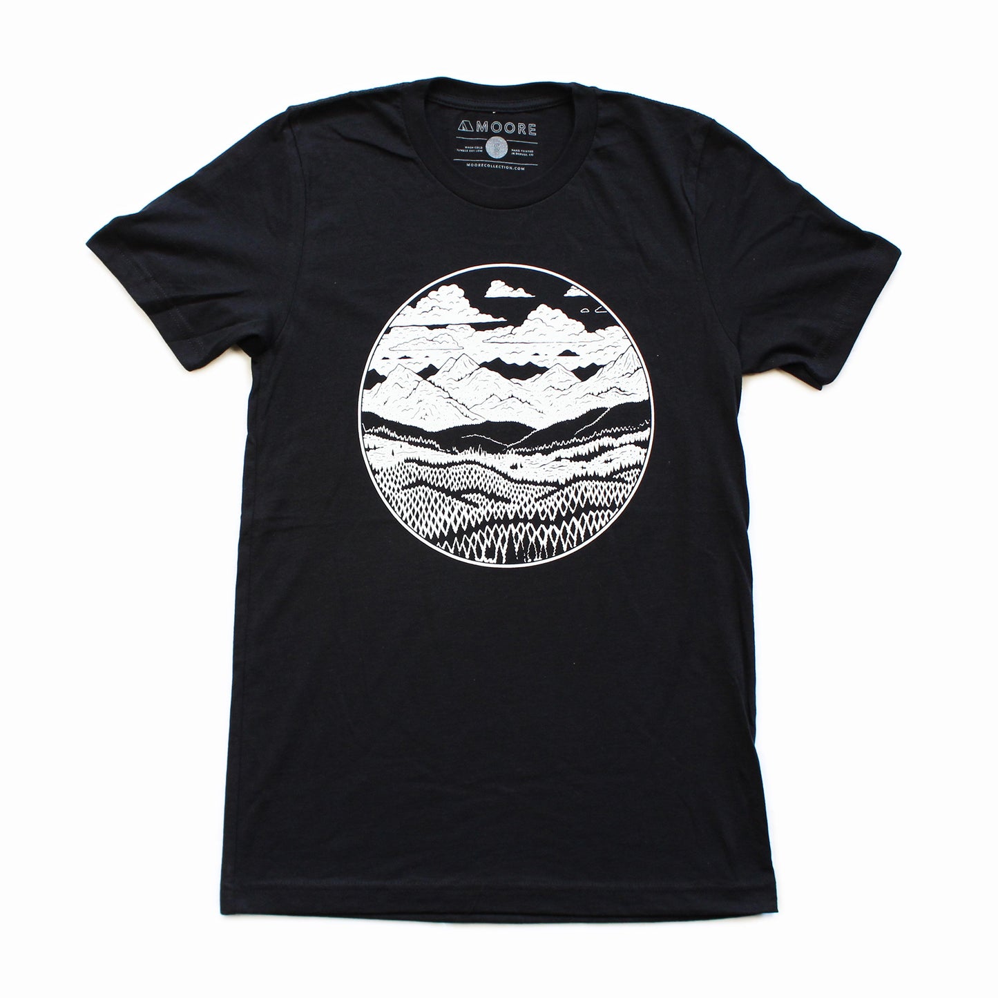 Mountain Range Tee-Black