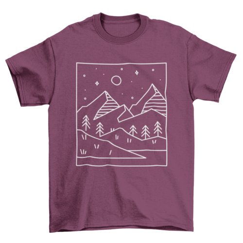 Geometric landscape t-shirt design