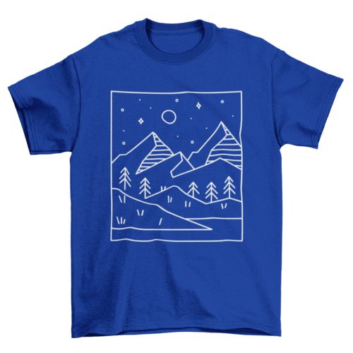 Geometric landscape t-shirt design