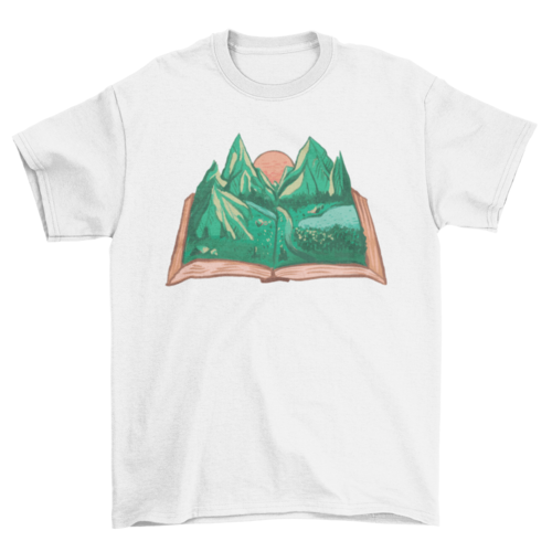 Nature book t-shirt