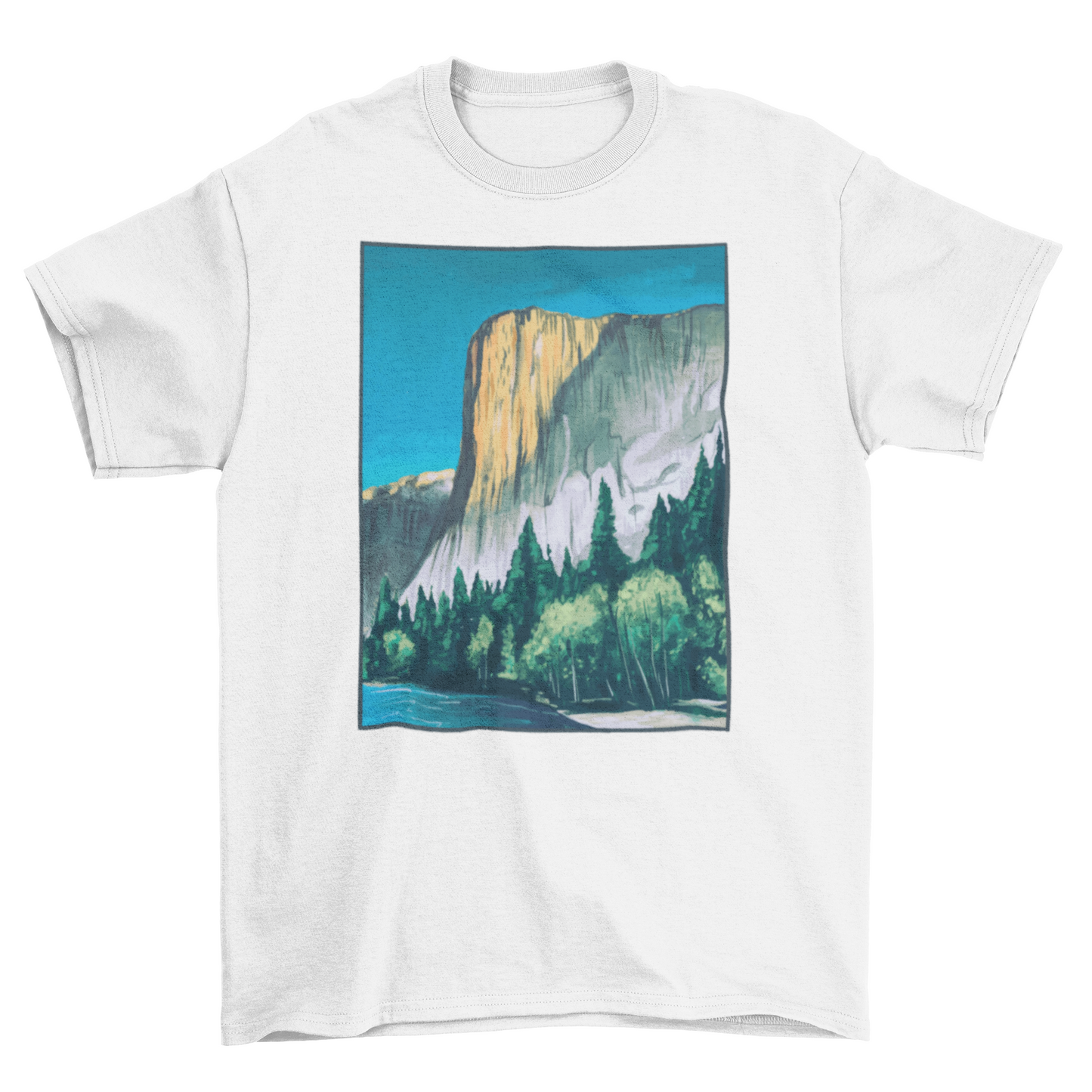 Yosemite painting landscape t-shirt