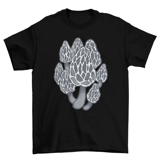 Black morel mushrooms t-shirt