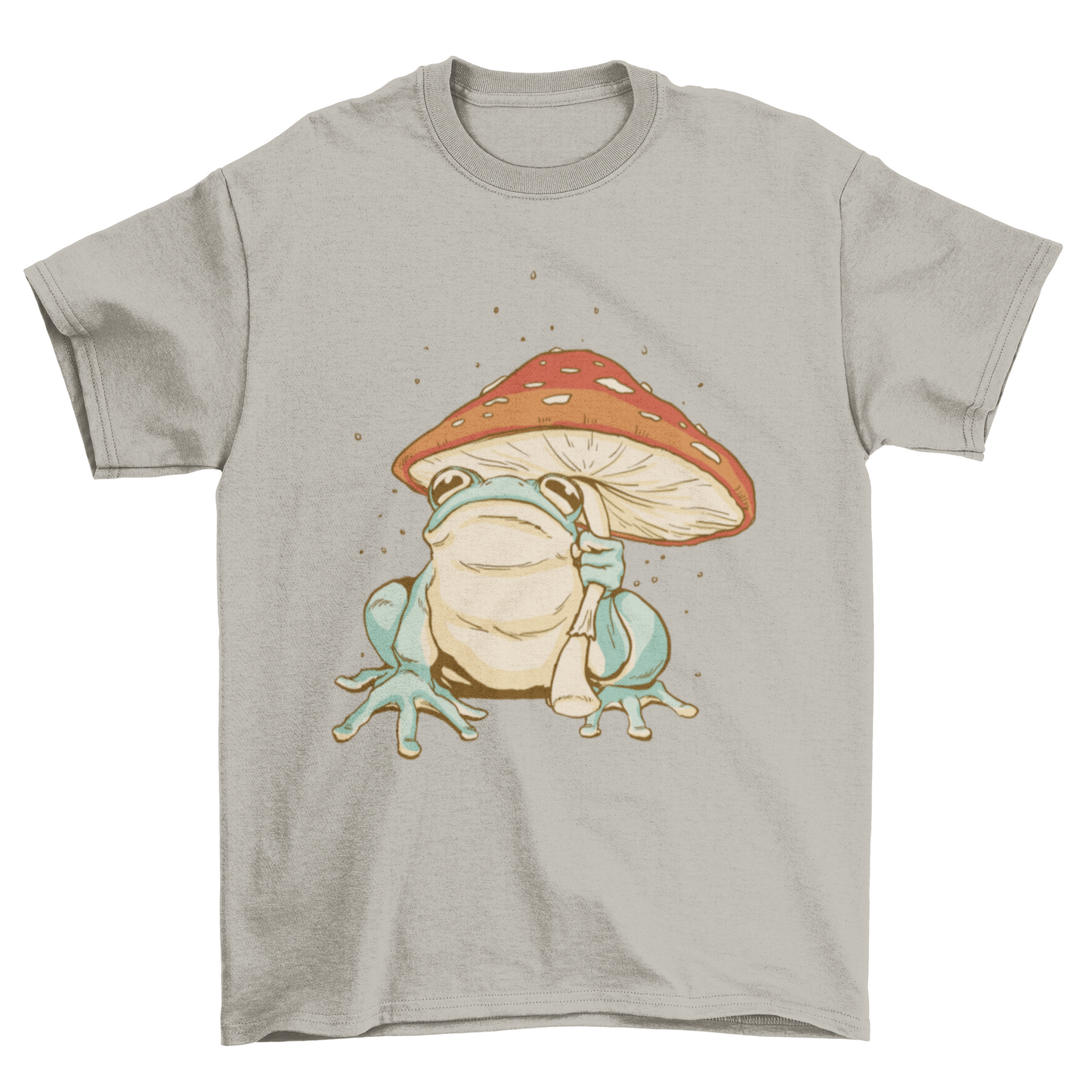 Frog mushroom umbrella t-shirt