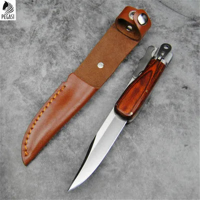 Pocket knife with leather cover