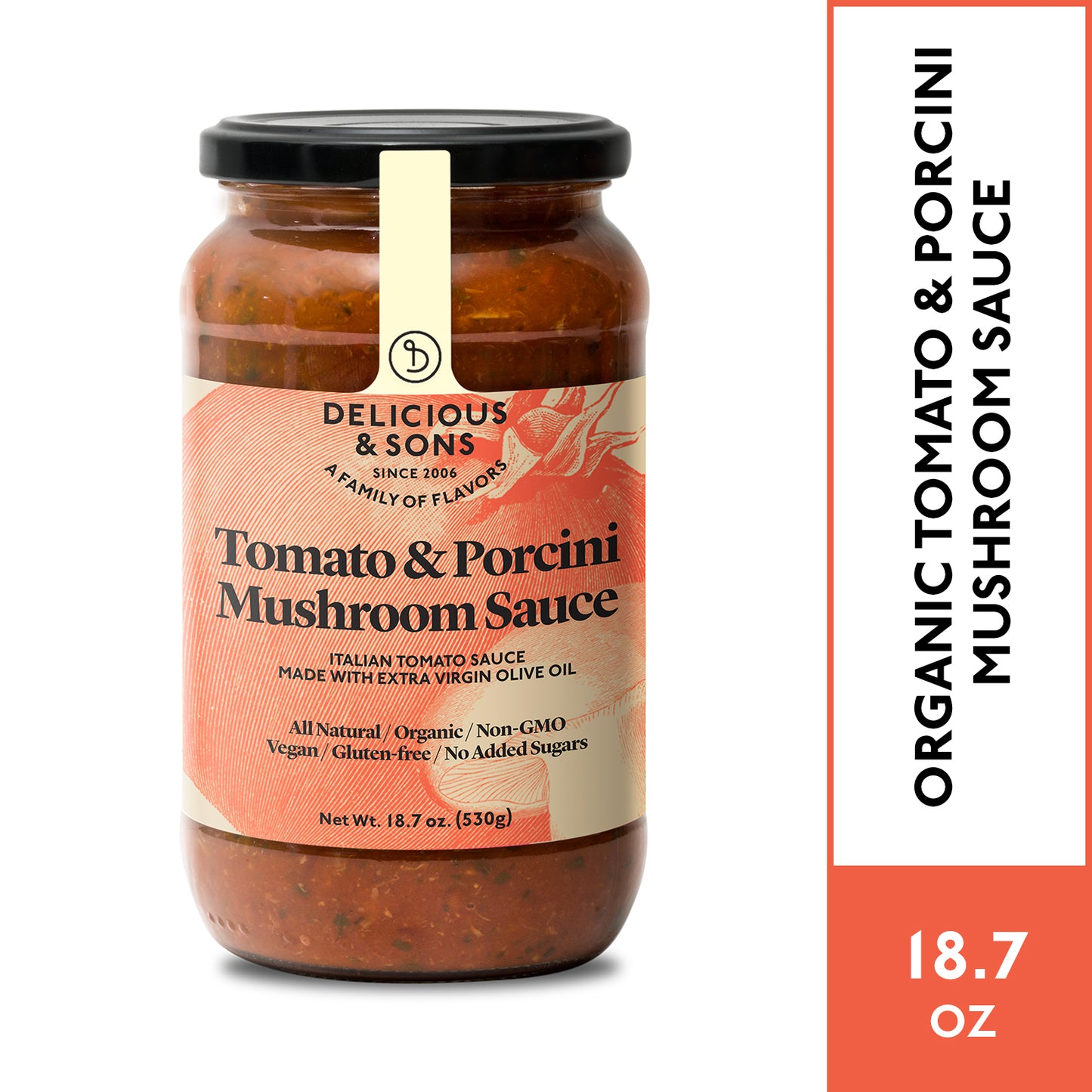 Organic Tomato & Porcini Mushroom Sauce 18.70oz