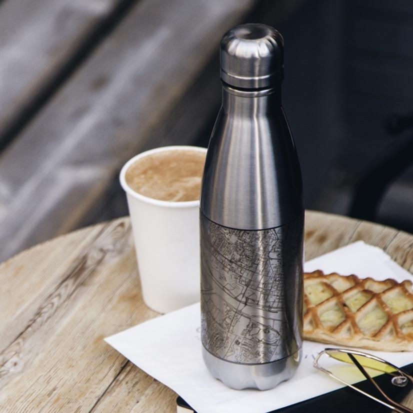 Redwood City - California Map Insulated Bottle