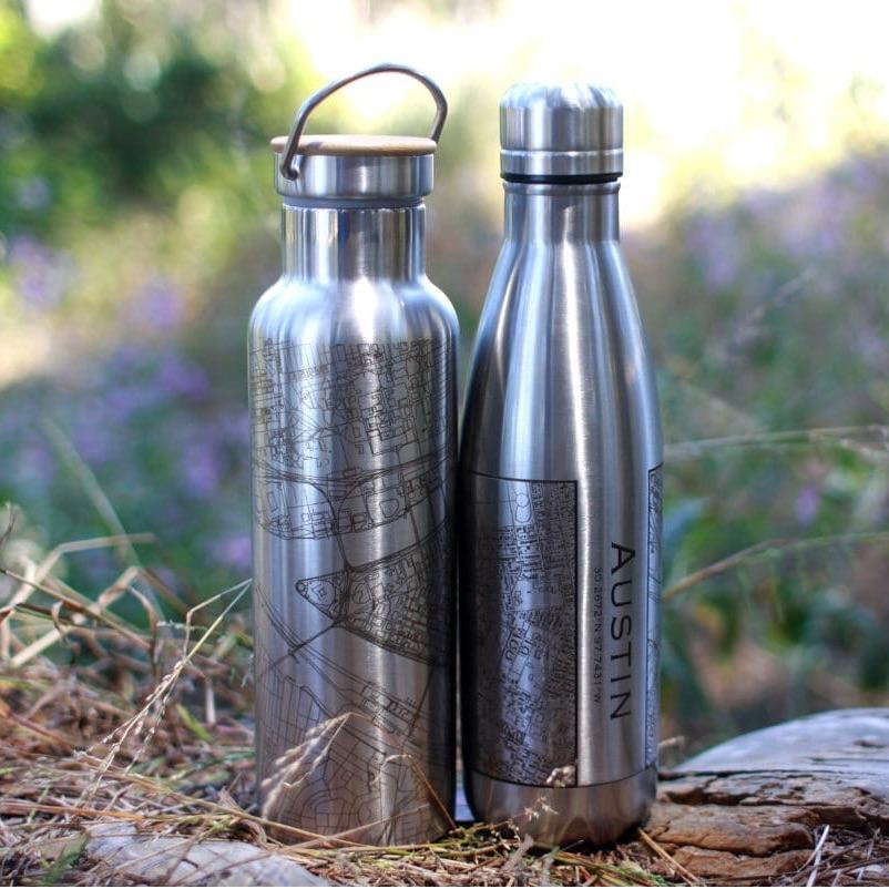 Redwood City - California Map Insulated Bottle